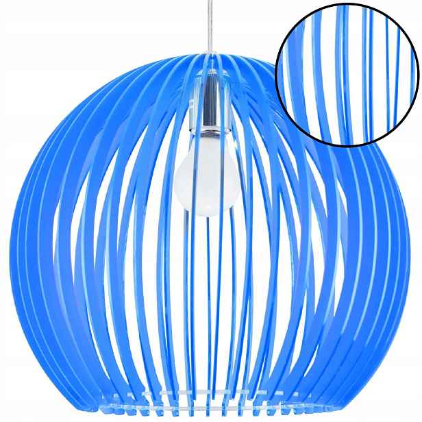 Exkluzivní modrá stropní závěsná lampa Abażur