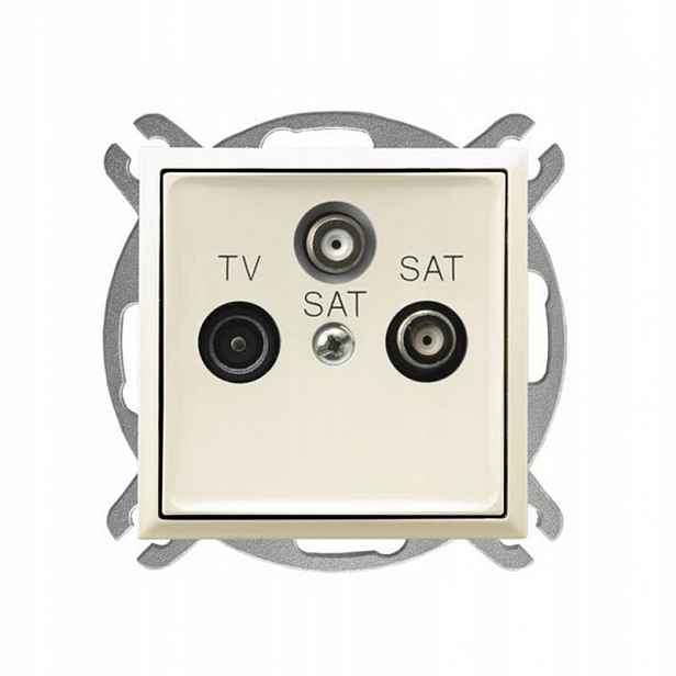 Ospel Aria ecru – zásuvka Rtv-sat dvojitá GPA-U2S/m/27