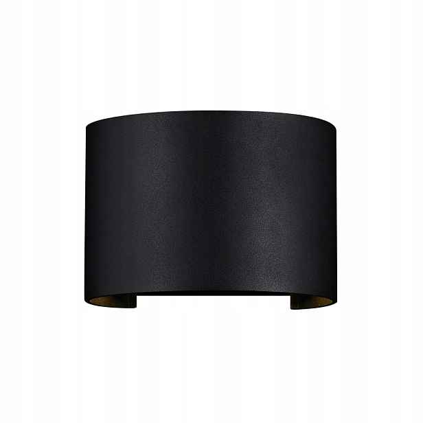 Venkovní nástěnná Led lampa kulatý, černá, horní a dolní část, teplá Maytoni