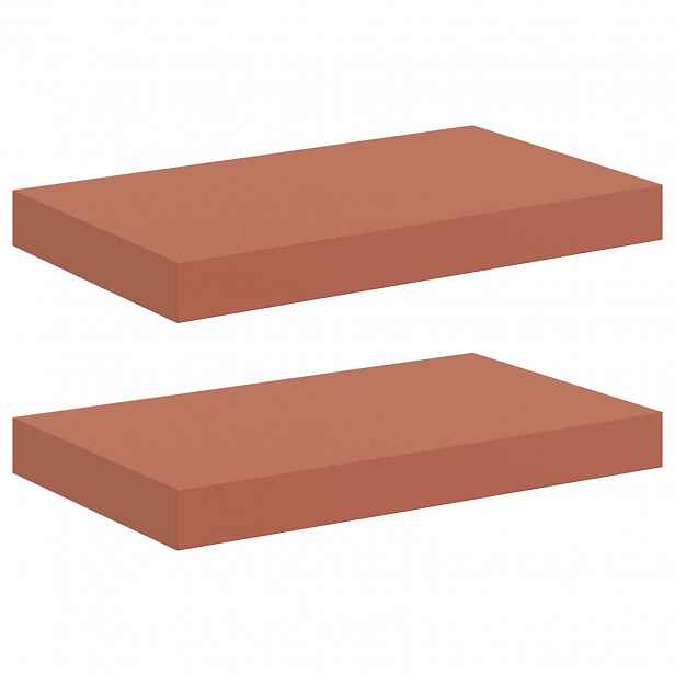 vidaXL Nástěnná polička 2 ks Červená 40 x 23,5 x 3,8 cm