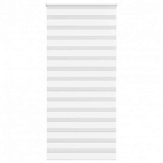 vidaXL Zebra roleta bílá 100x230 cm šířka látky 95,9 cm polyester