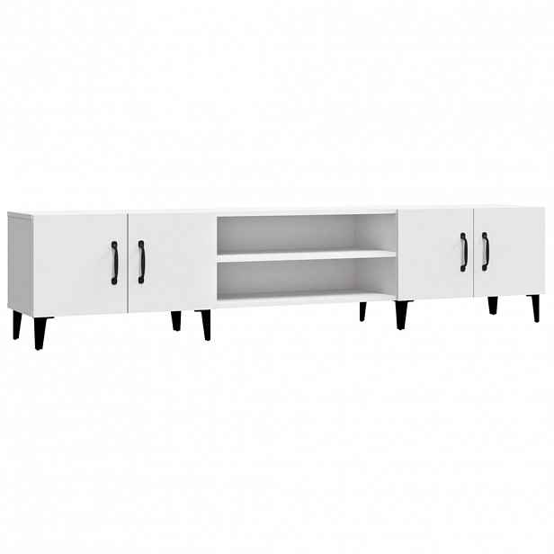 vidaXL TV stolek bílý 180 x 31,5 x 40 cm, z umělého dřeva