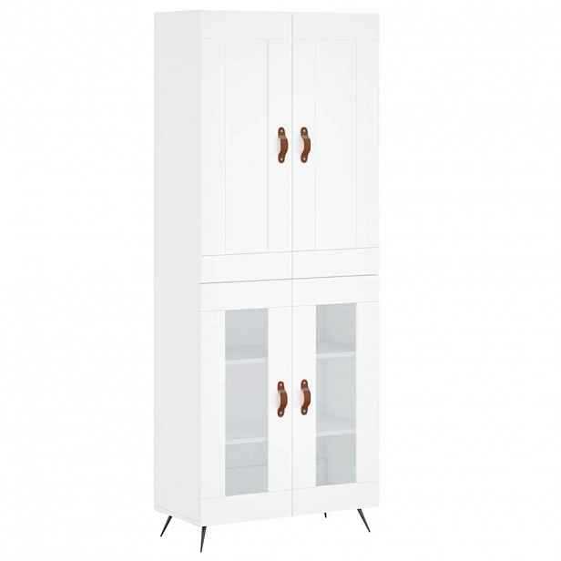 vidaXL Skříň highboard bílá 69,5 x 34 x 180 cm kompozitní dřevo