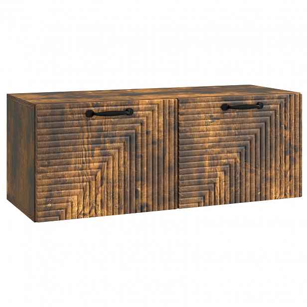 vidaXL Nástěnná TV skříň Nástěnný Kouřový dub 78,5 x 31 x 30 cm