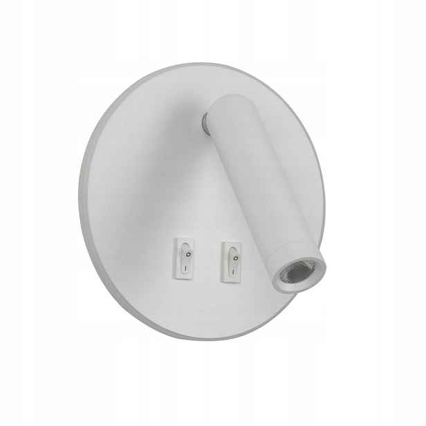 Nástěnná lampa Furla Bílá Kovová Led lampa s vypínačem Italux