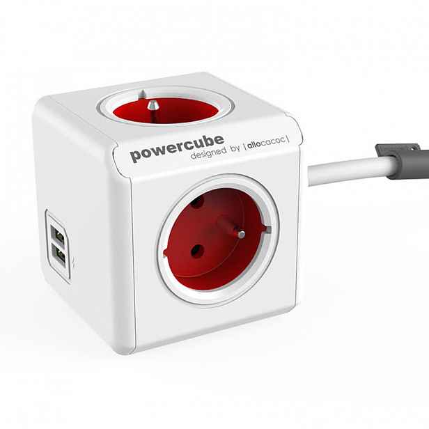 Rozbočovač PowerCube Extended USB červený