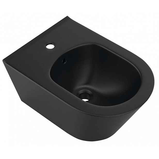 Sapho Avva - Závěsný bidet, otvor pro baterii, matná černá 100324-110