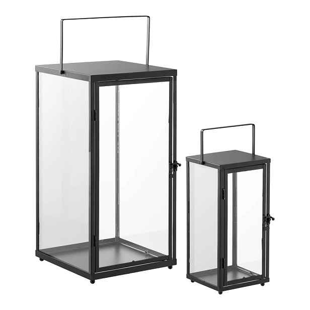 Skleněná lucerna 2 ks (výška 50 cm) Ibra – House Nordic