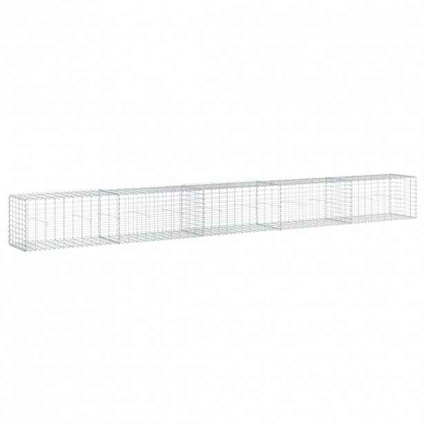 vidaXL Gabionový koš s víkem 500 x 50 x 50 cm pozinkované železo