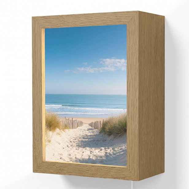 OnlyWow NÁSTĚNNÁ LAMPA Pláž - moře - duny - písek - léto 15x20 cm