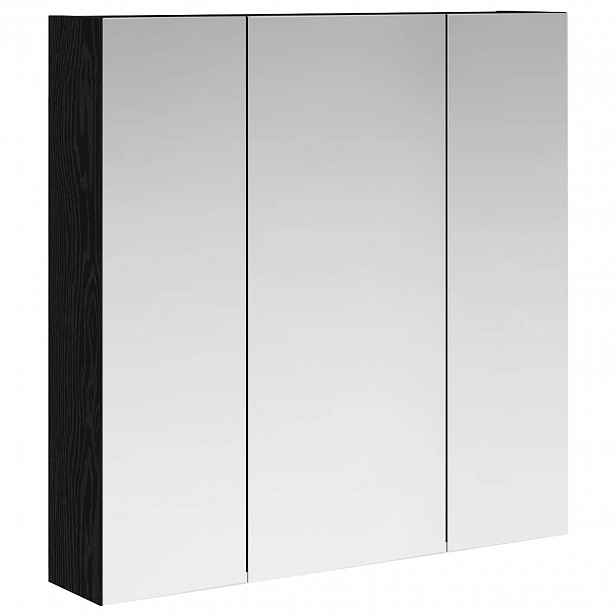 vidaXL Koupelnová zrcadlová skříň Černý dub 70 x 14,5 x 70 cm