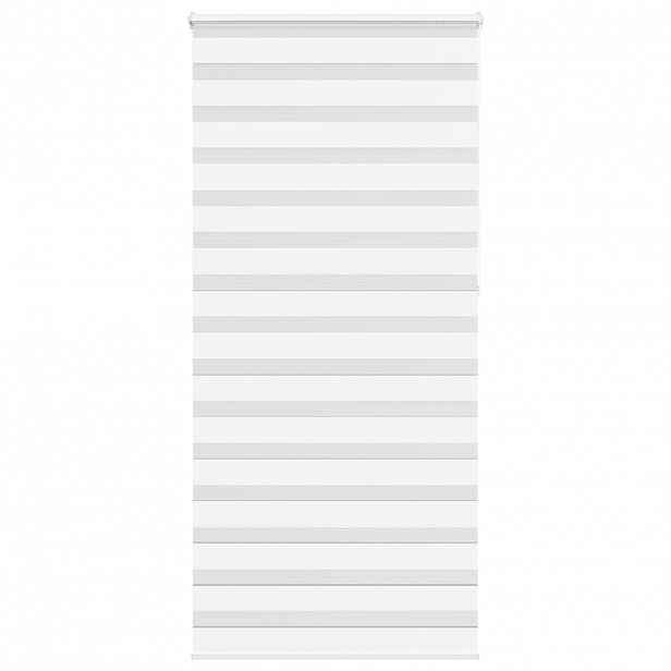 vidaXL Zebra roleta bílá 105x230 cm šířka látky 100,9 cm polyester
