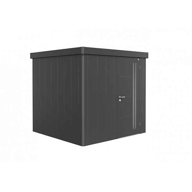 Zahradní domek NEO 2B, tmavě šedá, jednokřídlé dveře BH85034