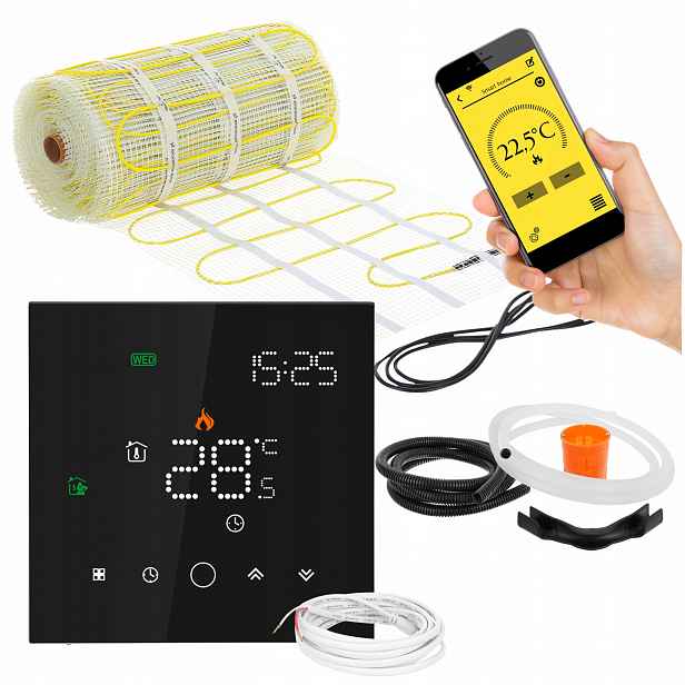 Set podlahového vytápění podlahy vyhřívací podložka MA-160W/m² 8m² WIFi