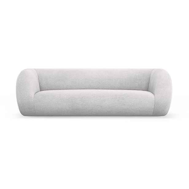 Světle šedá pohovka z textilie bouclé 230 cm Essen – Cosmopolitan Design