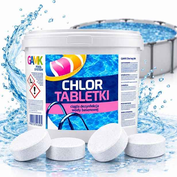 Tablety 200 G Chlor Do Bazénu 3 Kg, Pomalá Dezinfekce Vody
