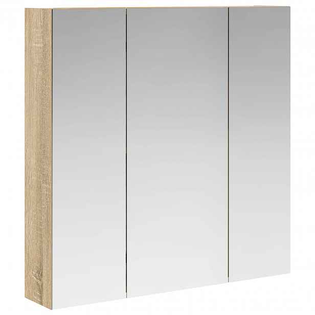 vidaXL Koupelnová zrcadlová skříň Dub sonoma 70 x 14,5 x 70 cm