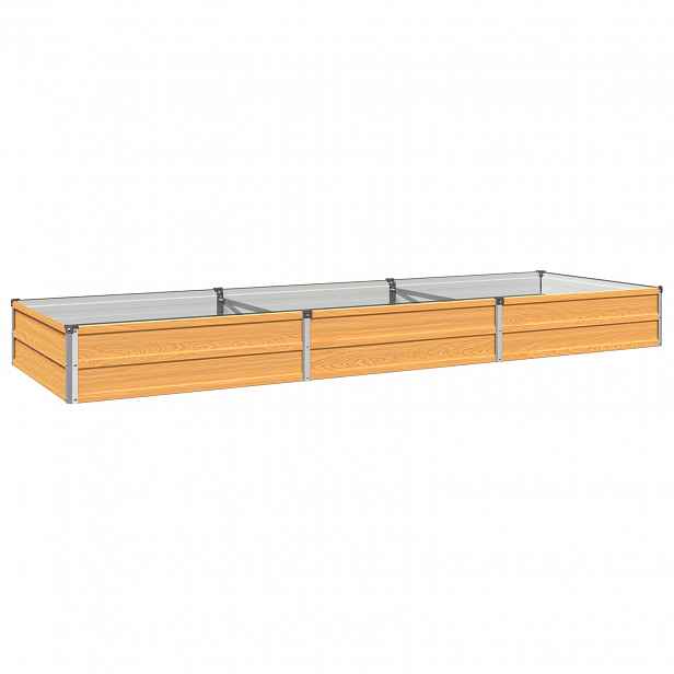 vidaXL Vyvýšený zahradní záhon Přírodní 240 x 80 x 24 cm