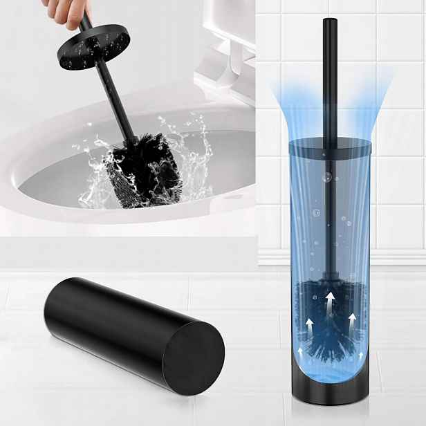 Wc kartáč Volně stojící Wc, ocelový, černý