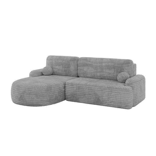 ALTDECOR ROHOVÁ SEDAČKA s funkcí spaní a úložným prostorem LIRA-L - 264x172x89 světle šedá