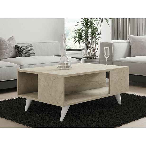 Konferenční stolek Yuka Travertine