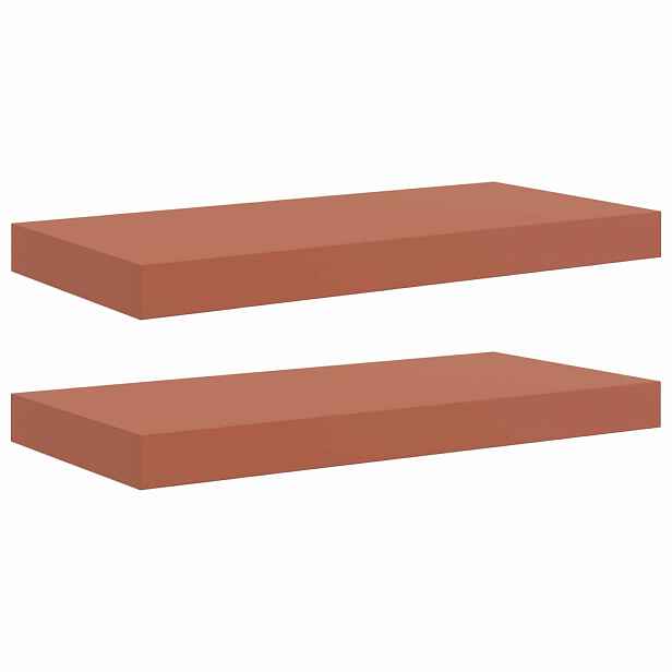 vidaXL Nástěnná polička 2 ks Červená 50 x 23,5 x 3,8 cm