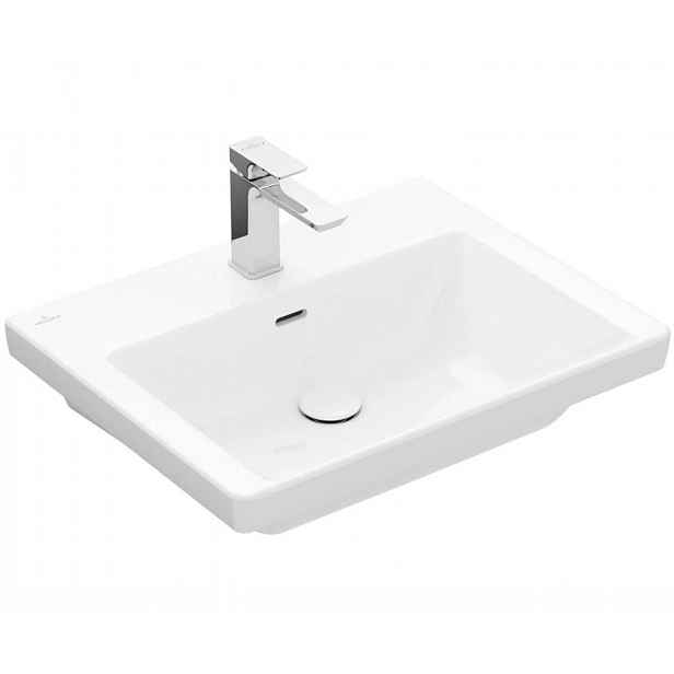 Villeroy & Boch Subway 3.0 - Umyvadlo nábytkové 60x47 cm, s přepadem, otvor pro baterii, CeramicPlus, alpská bílá 4A706GR1