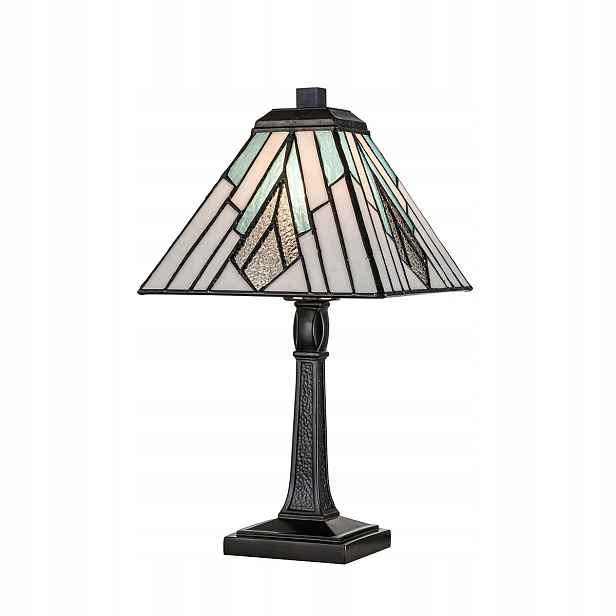 Vitrážová stolní lampa Tiffany barevná vintage 35 cm do obývacího pokoje Elstead