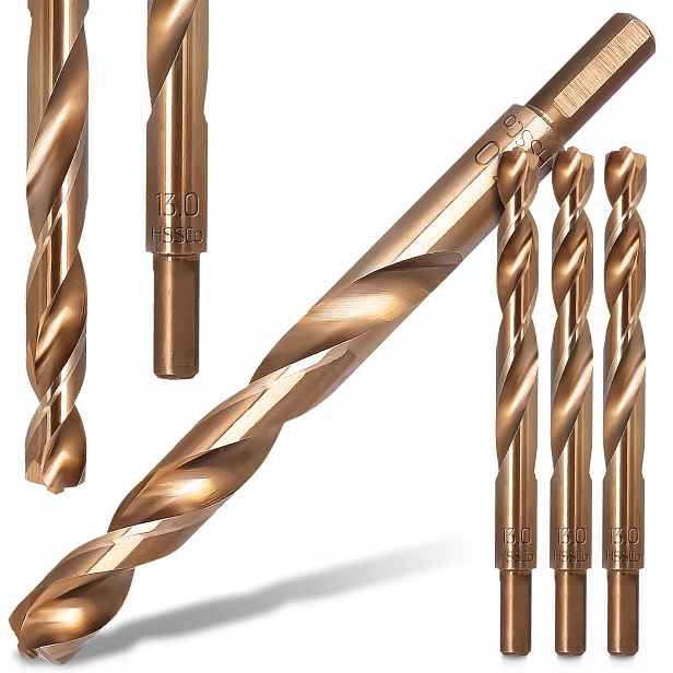 3x Vrtáky do kovu 13 mm Milwaukee Kobaltové Hss-g Nerezové oceli Wier R6