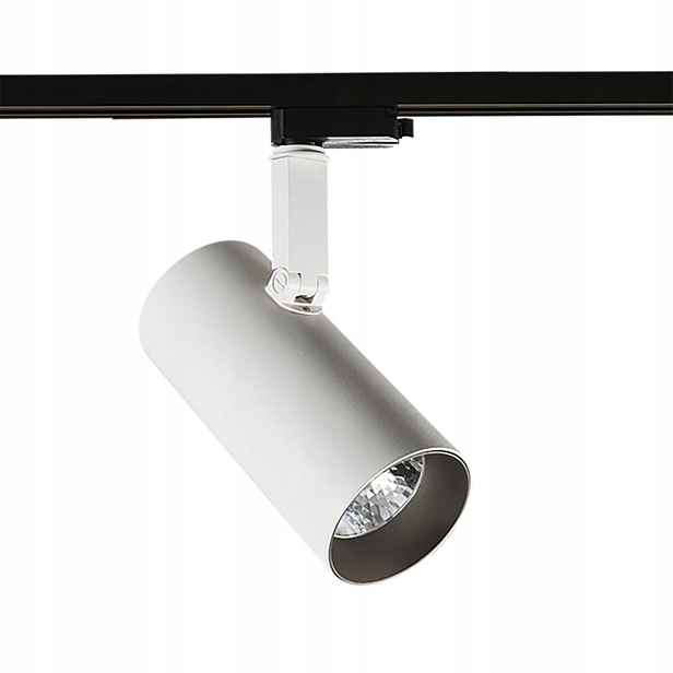 Led kolejnicový reflektor na kolejnici, šedý, nastavitelný, neutrální světlo Italux