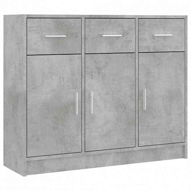 vidaXL Příborník betonově šedý 91 x 28 x 75 cm kompozitní dřevo