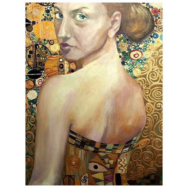 Vliesová fototapeta Klimt Zlatá éra Modern Art Deco 206x275 lepidlo