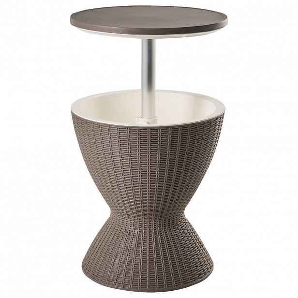 Beliani CHLADICÍ BAR 49/49 cm Holzoptik Hnědý Aisa