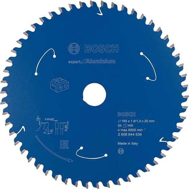 Kotouč Bosch Expert for Aluminium AKU 165×20×1,3 mm 54 z.