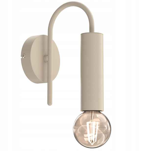 Luminex Loppe nástěnná lampa béžová tuba 1xE27 kov IP20 21 cm 15W