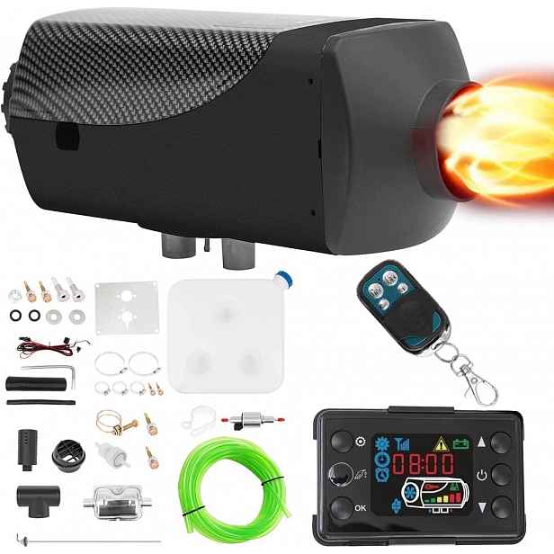 Naftové Topidlo Dieselový Ohřívač Vzduchu LCD Pilot 12V 8kW