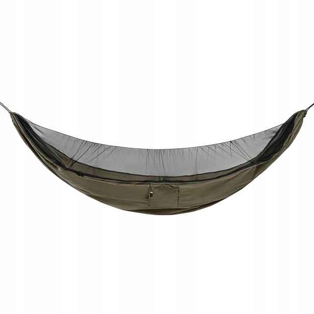 Lehká houpací síť TigerWood Vážka V2 s moskytiérou Khaki Long 350 cm