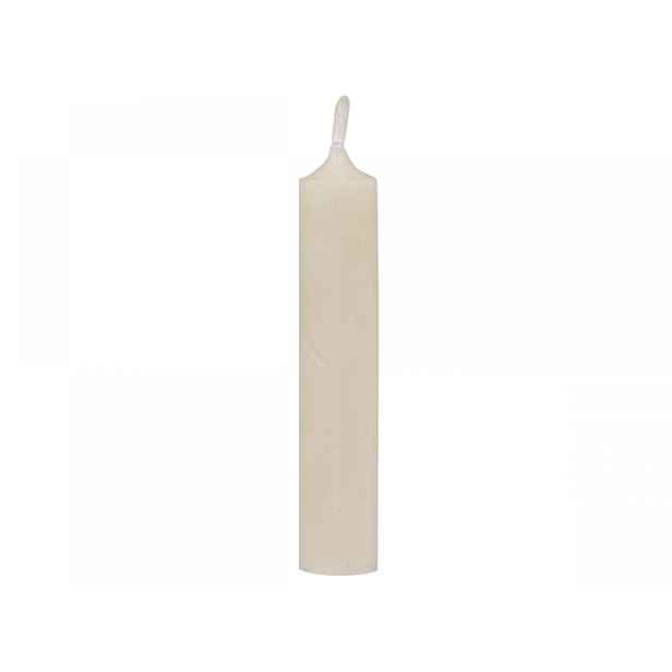 Krémová úzká krátká svíčka Short dinner pearl  - Ø 2 *11cm / 4.5h Chic Antique