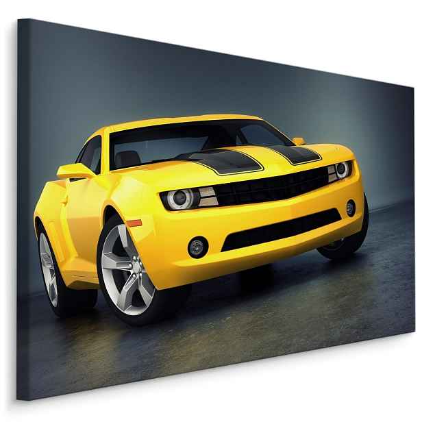 MyBestHome BOX Plátno Žluté Sportovní Auto Varianta: 90x60