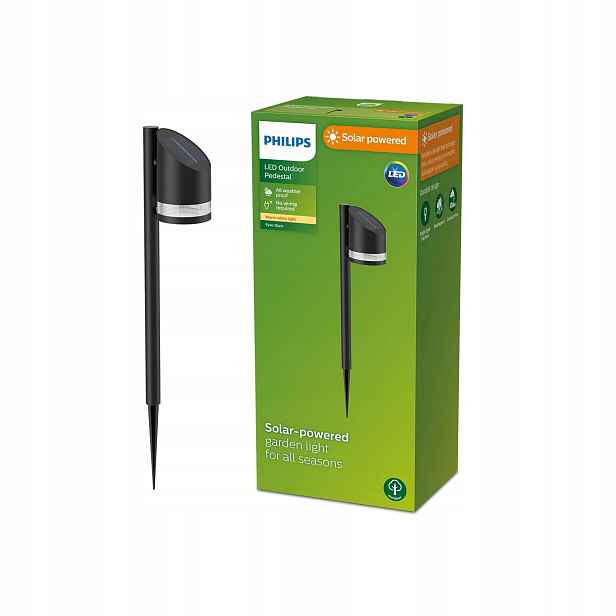 Solární zahradní Led sloupková lampa Fyve 1,5W 2700K IP44 Senzor Philips