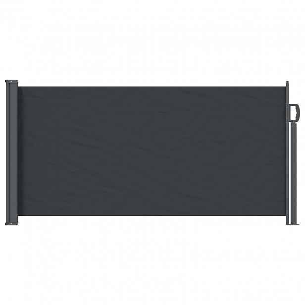 vidaXL Výsuvná boční markýza 300 x 100 cm Polyester Obdélníkový Černá