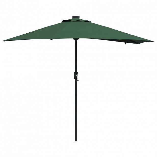 vidaXL Zahradní slunečník Zelená 294 x 150 x 223 cm Polyester a ocel