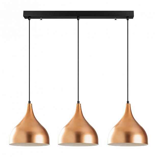 Závěsné svítidlo pro 3 žárovky v měděné barvě Opviq lights Sağlam