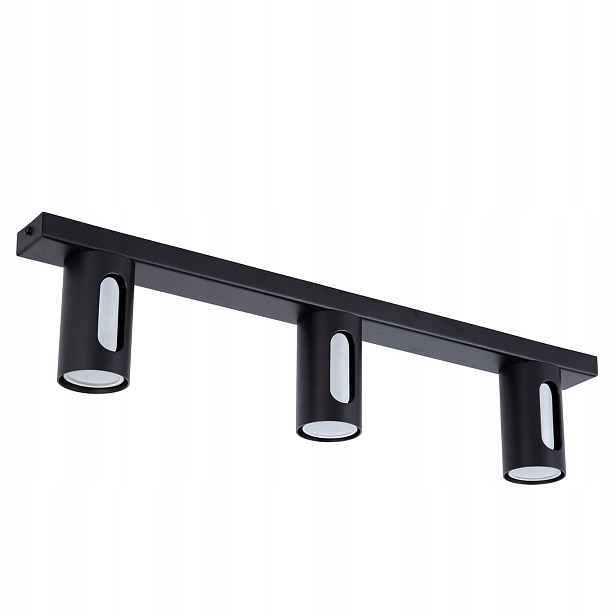 Sigma Lighting Stropní svítidlo Flow černo-stříbrná 3xGU10, 60 cm