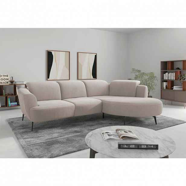Sit & More ROHOVÁ SEDAČKA, textil, šedobéžová