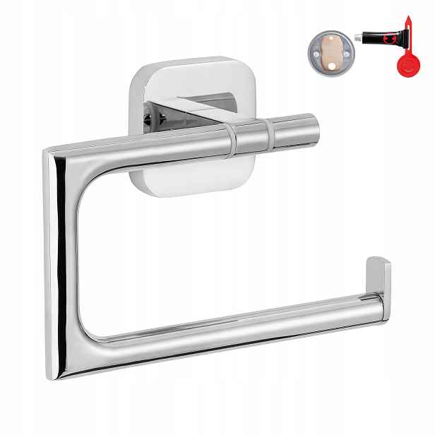Tesa Elegaant Nástěnný držák na papír bez vrtání, kovový, chrom