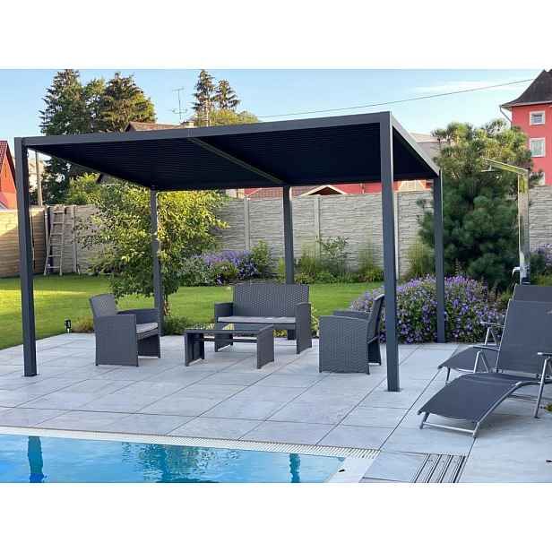 Hliníková pergola 400 x 300 cm antracit