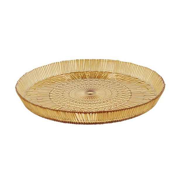 Oranžový skleněný servírovací talíř ø 30 cm Kusintha – Bitz