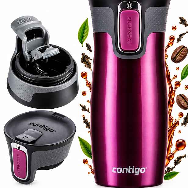 Termohrnek Contigo West Loop 2.0 Vzduchotěsný do auta Malina 470 ml