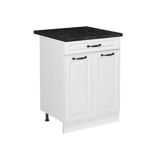 Vicco SKŘÍŇKA POD DŘEZ R-Line, Bílý venkovský dům/Bílá, 60 cm pracovní deska Antracit